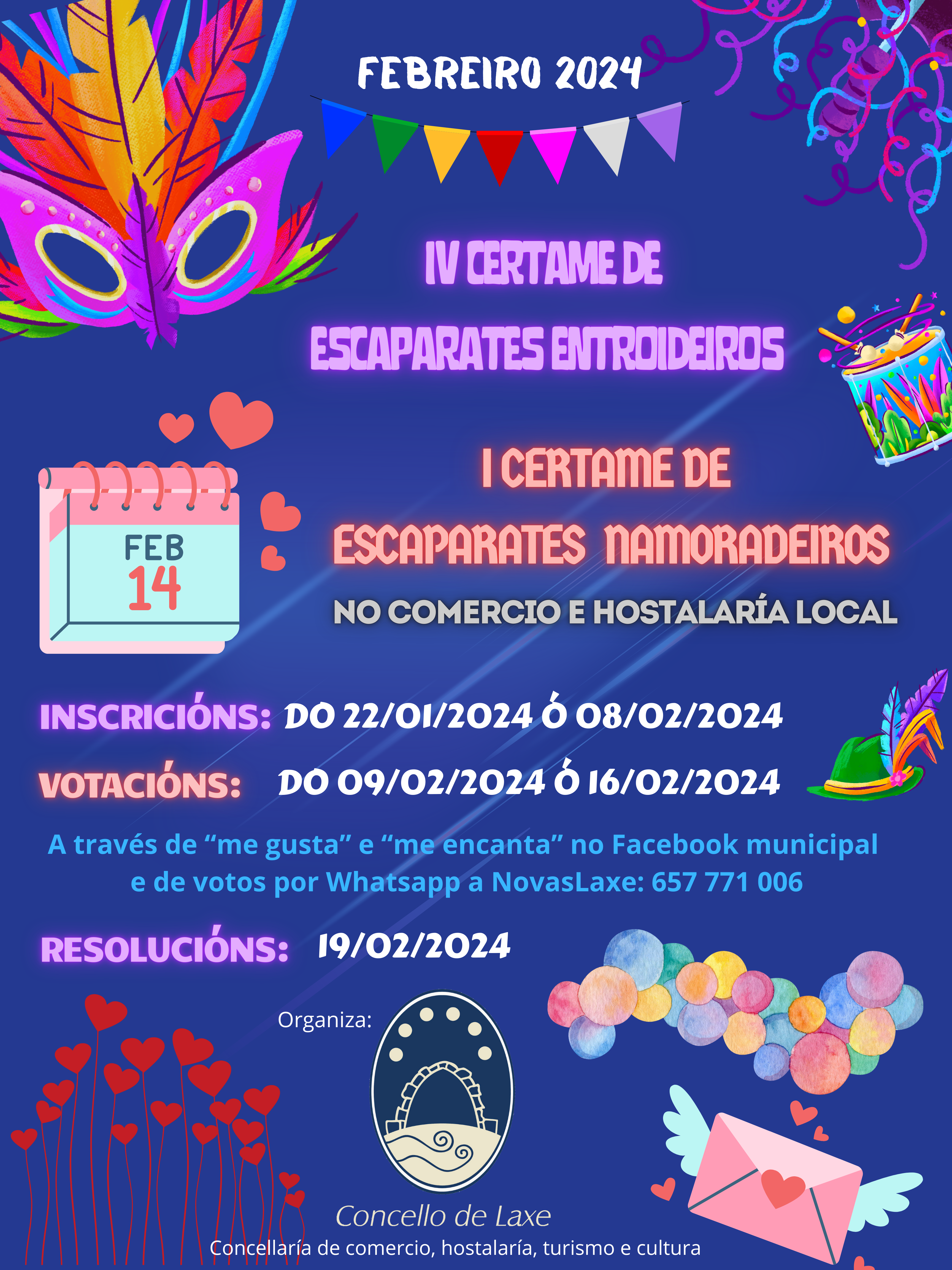 Cartel escaparates entroid e namoradeiros 2024