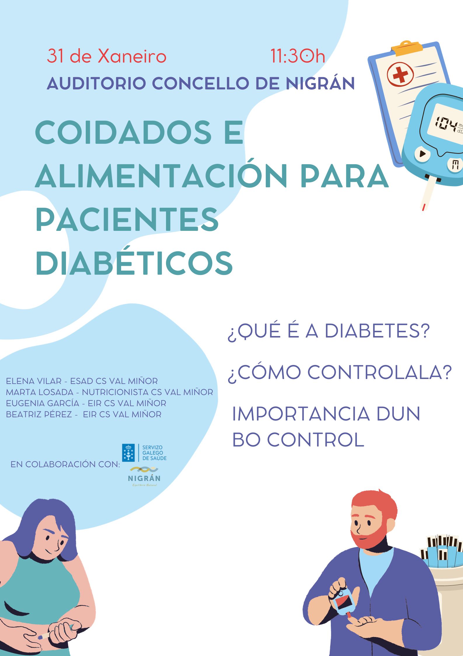 Nigrán CUIDADOS Y ALMENTACIÓN PARA PACIENTES DIABÉTICOS