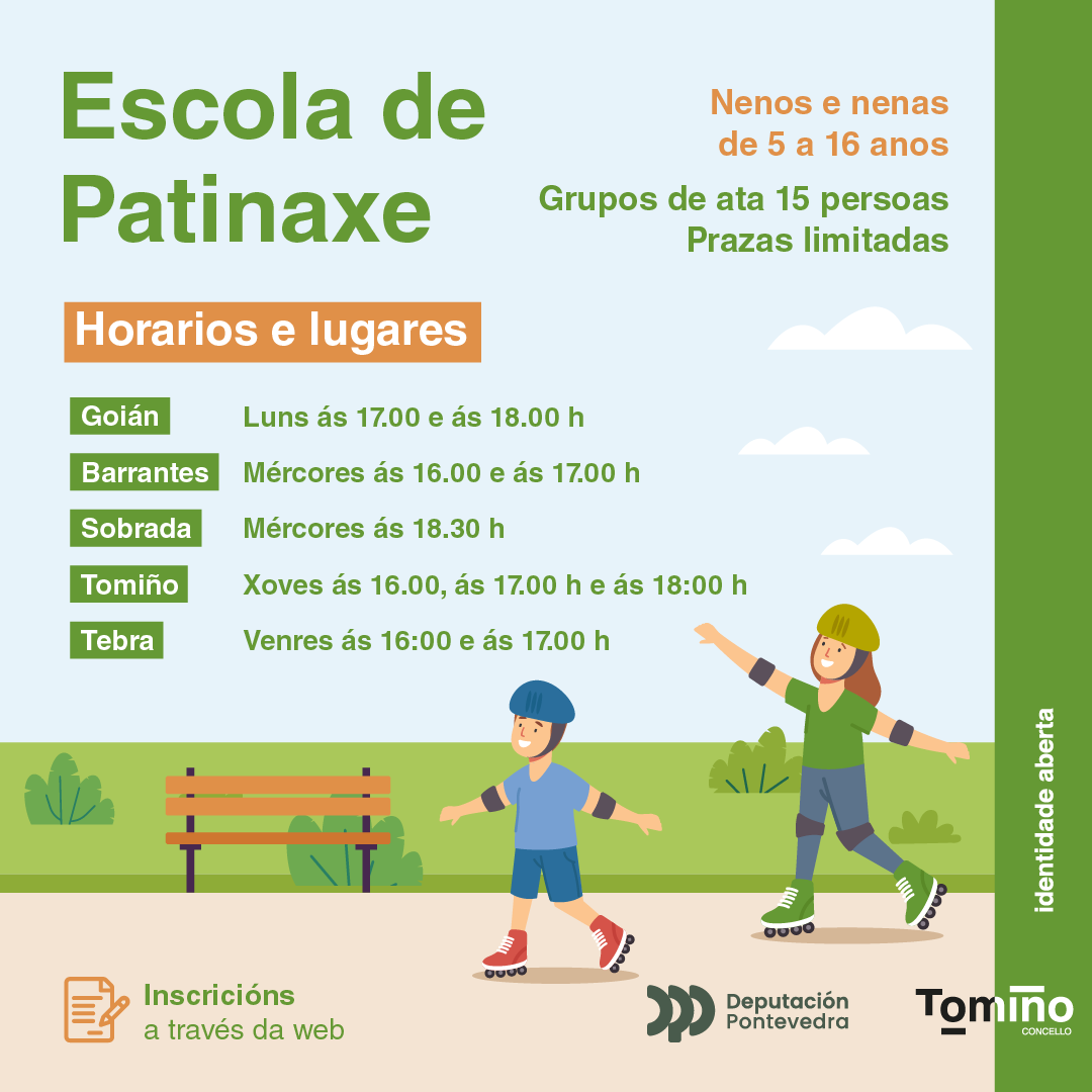 Tomiño abre o prazo de inscrición para as Escola Deportivas de Patinaxe