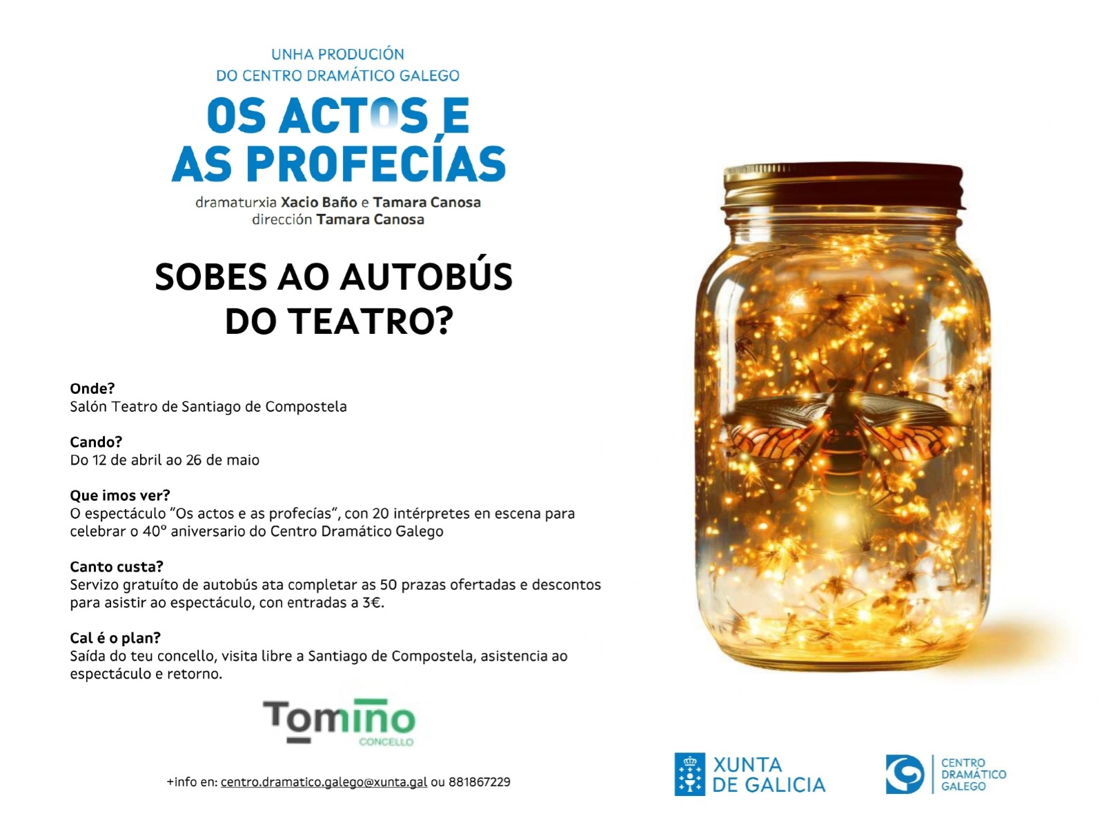 Tomiño sóbese ao autobús do teatro