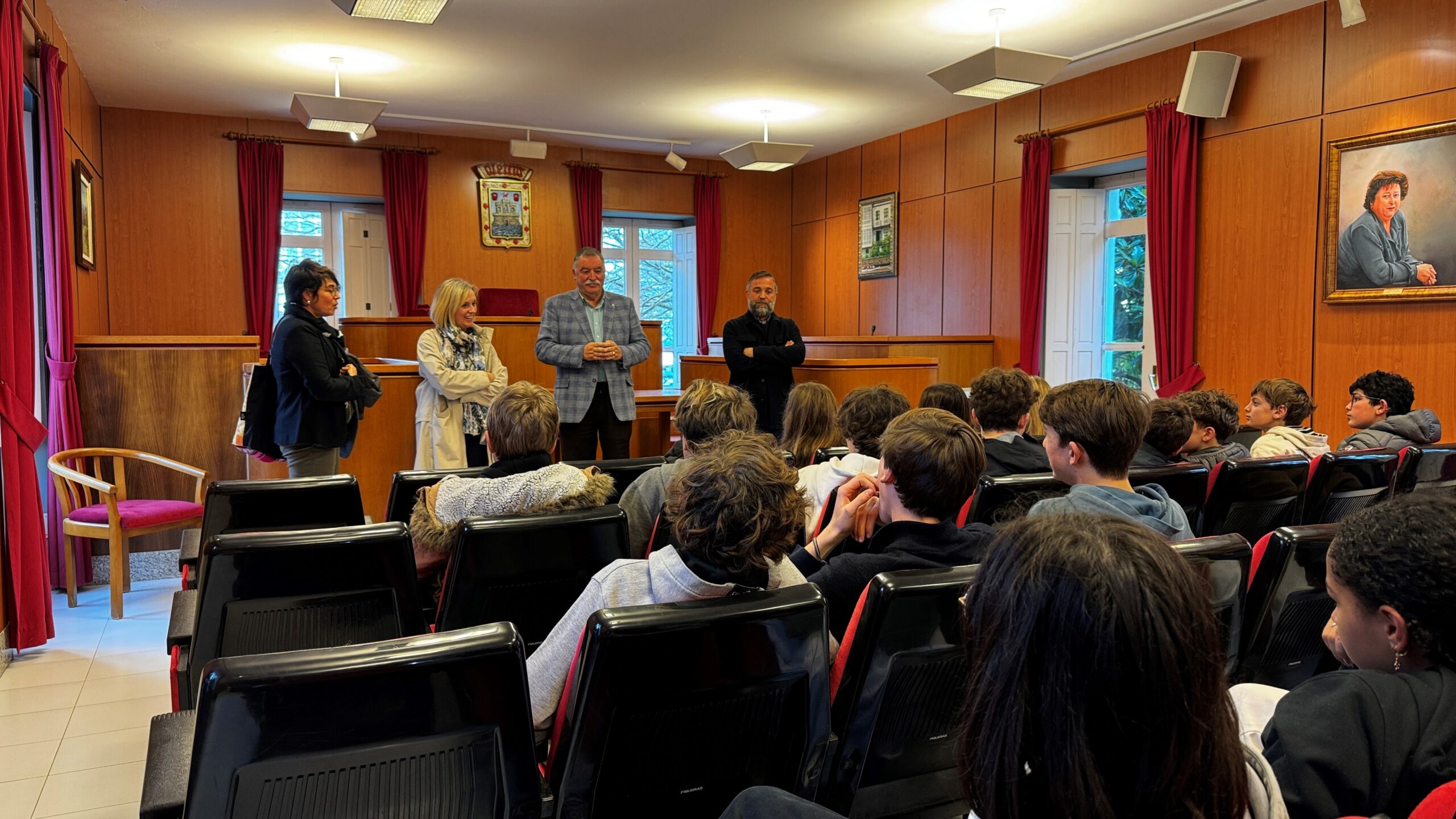 visita ao concello_intercambio alumnado frances