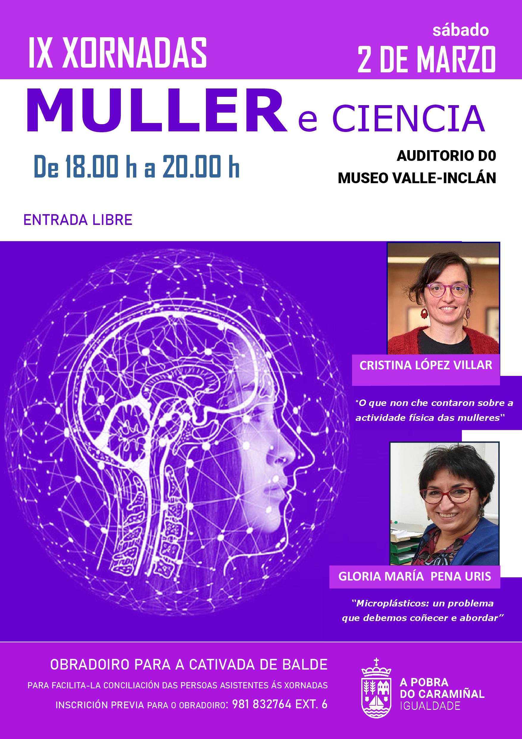 Cartel das IX Xornadas Muller e Ciencia
