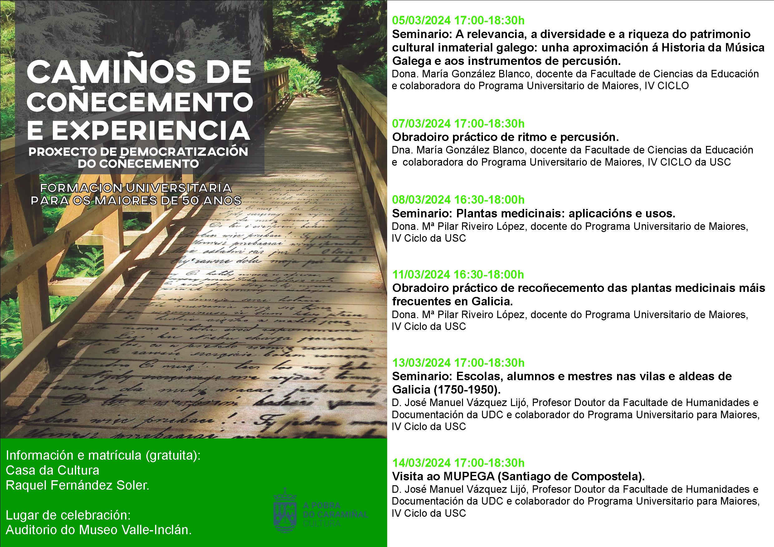 Cartel de Camiños de Coñecemento e Experiencia 2024