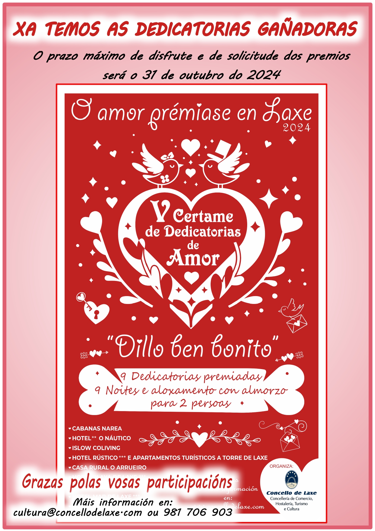 DEDICATORIAS GAÑADORAS