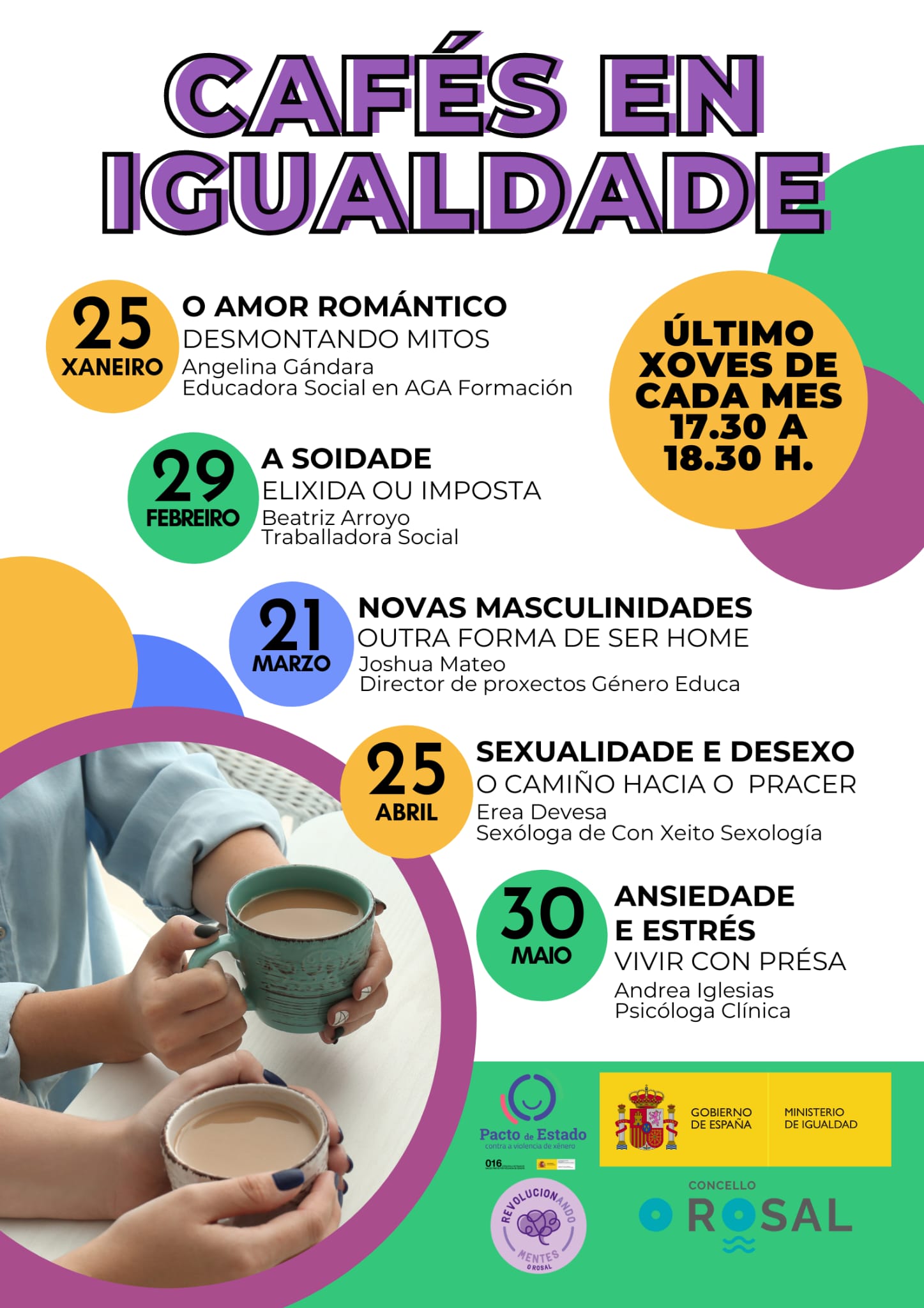 O Rosal afonda sobre temaìticas de grande actualidade nos seus ‘Cafeìs en igualdade’