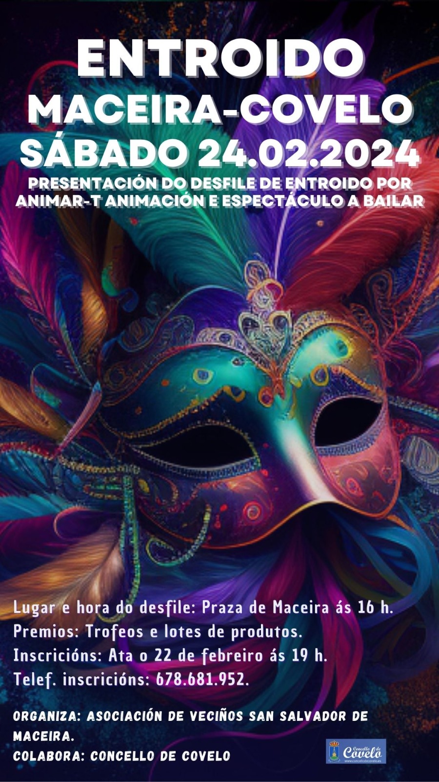 cartel entroido Maceira Covelo 2024