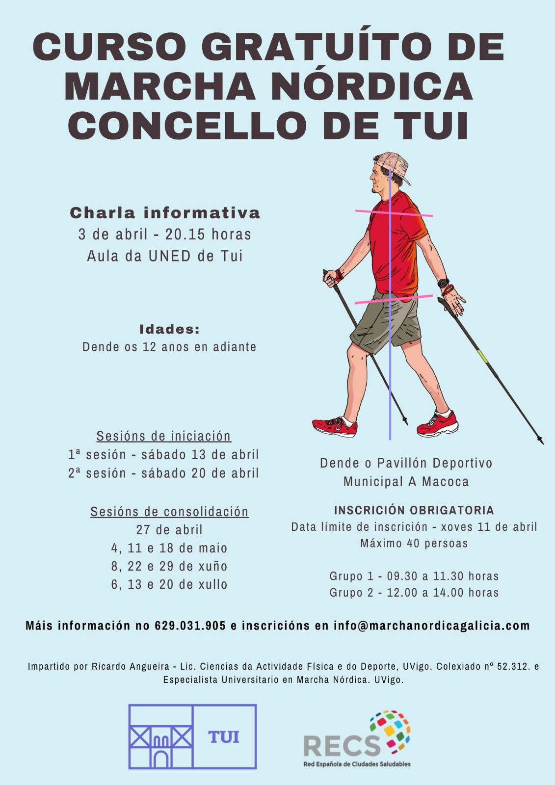 20032024 Cartel Curso Marcha Nórdica en Tui