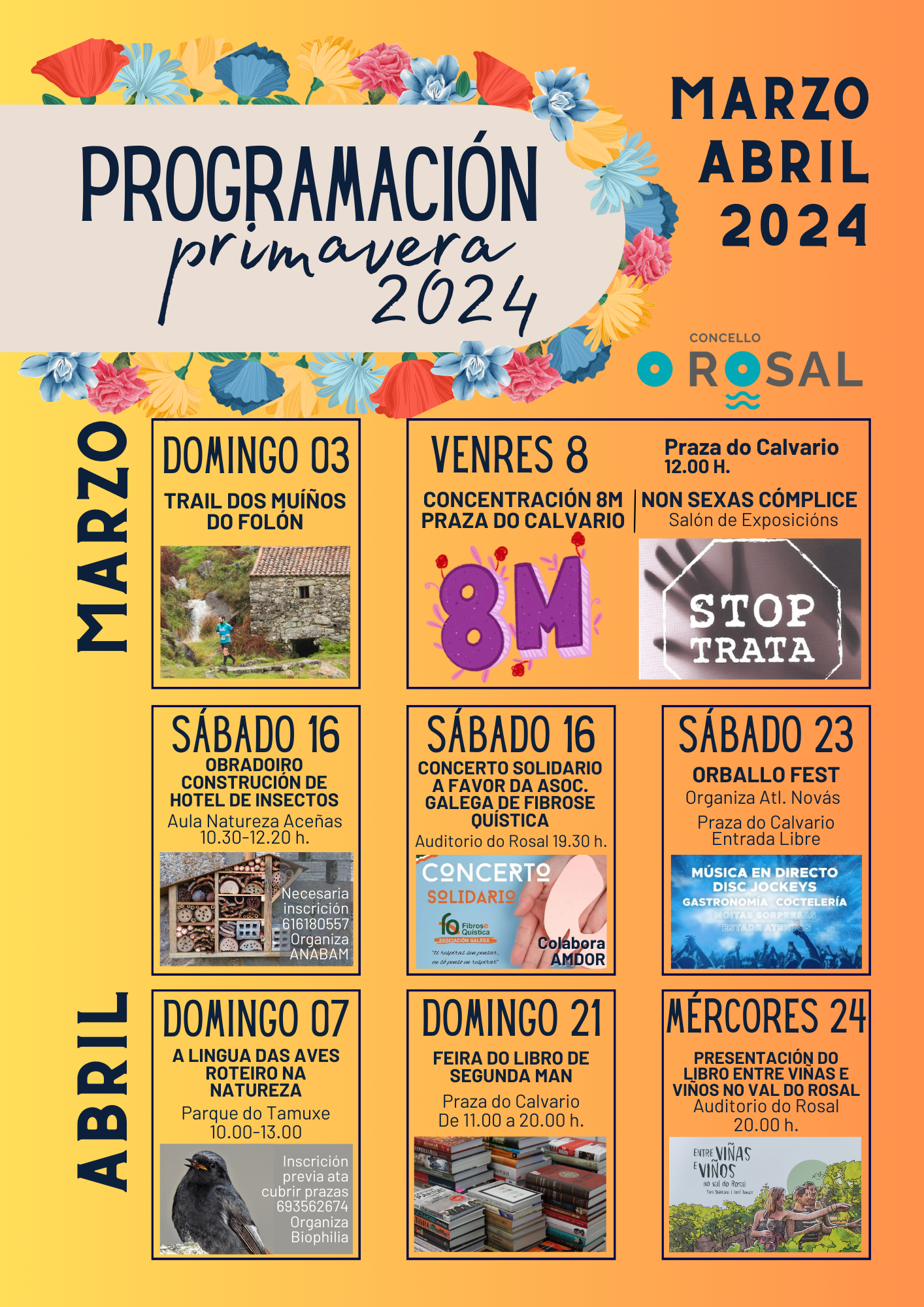 A primavera trae ao Rosal unha intensa programacioìn cultural
