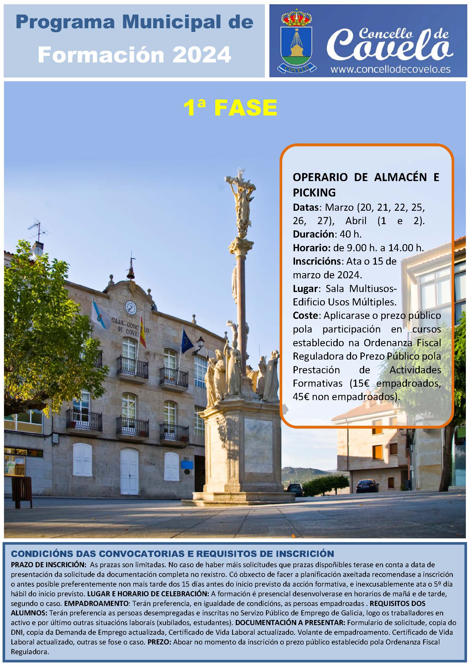 CARTEL CURSO TÉCNICO ALMACÉN E PICKING