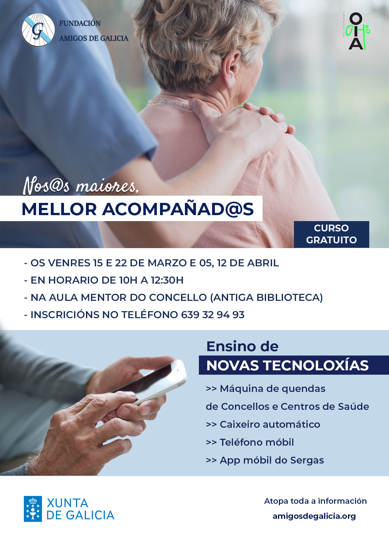 Cartel curso dixitalizacion maiores Oia