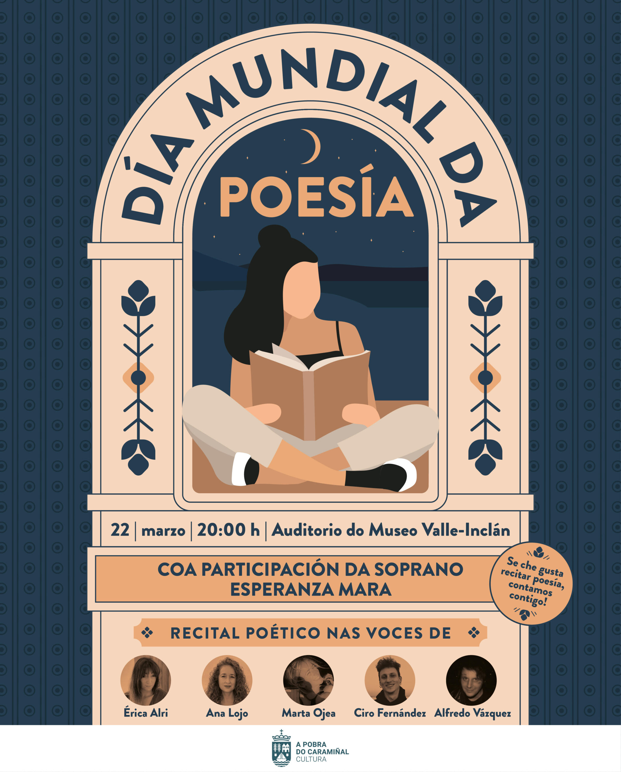 Cartel do Día Mundial da Poesía 2024
