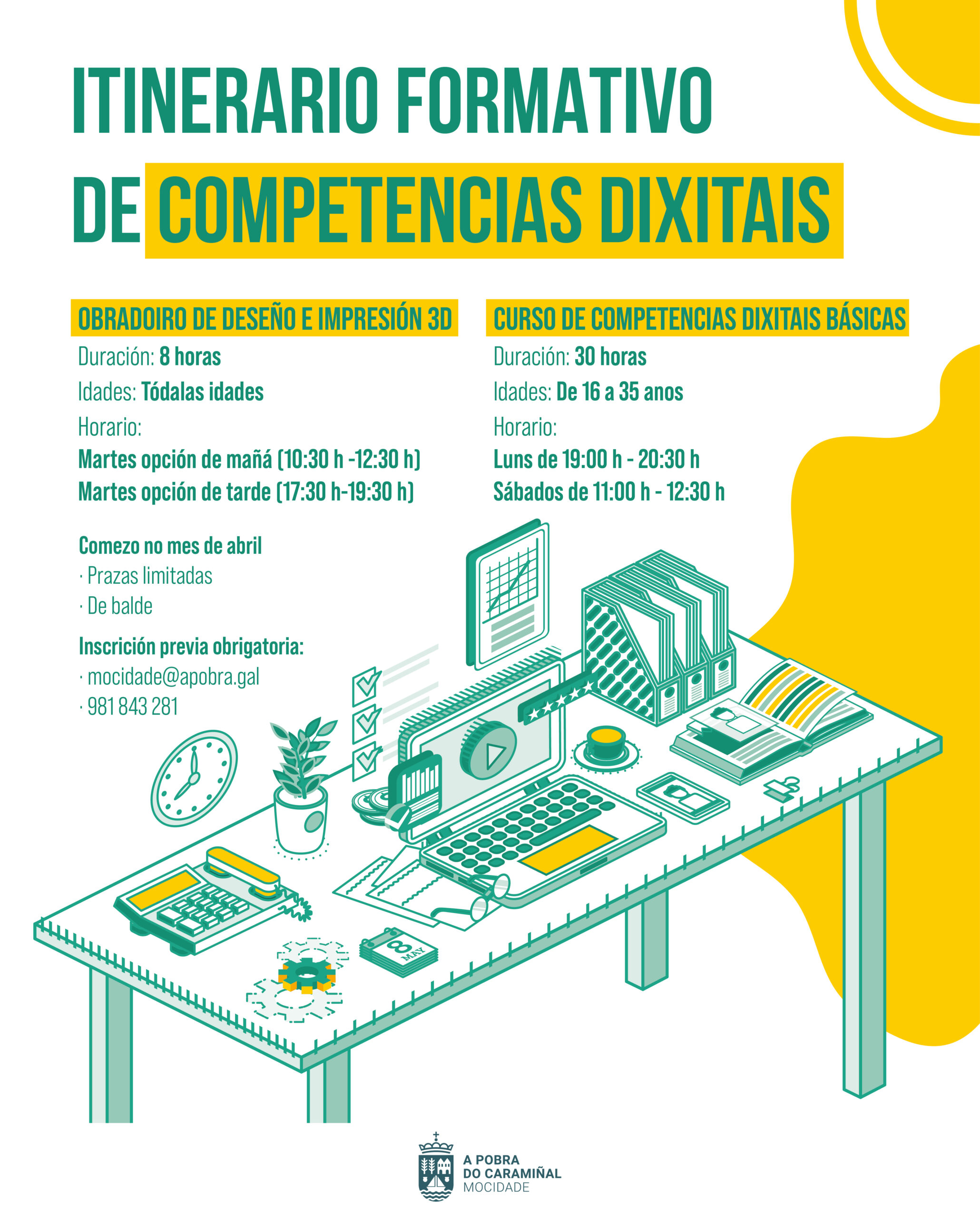 Cartel do itinerario formativo de competencias dixitais 2024
