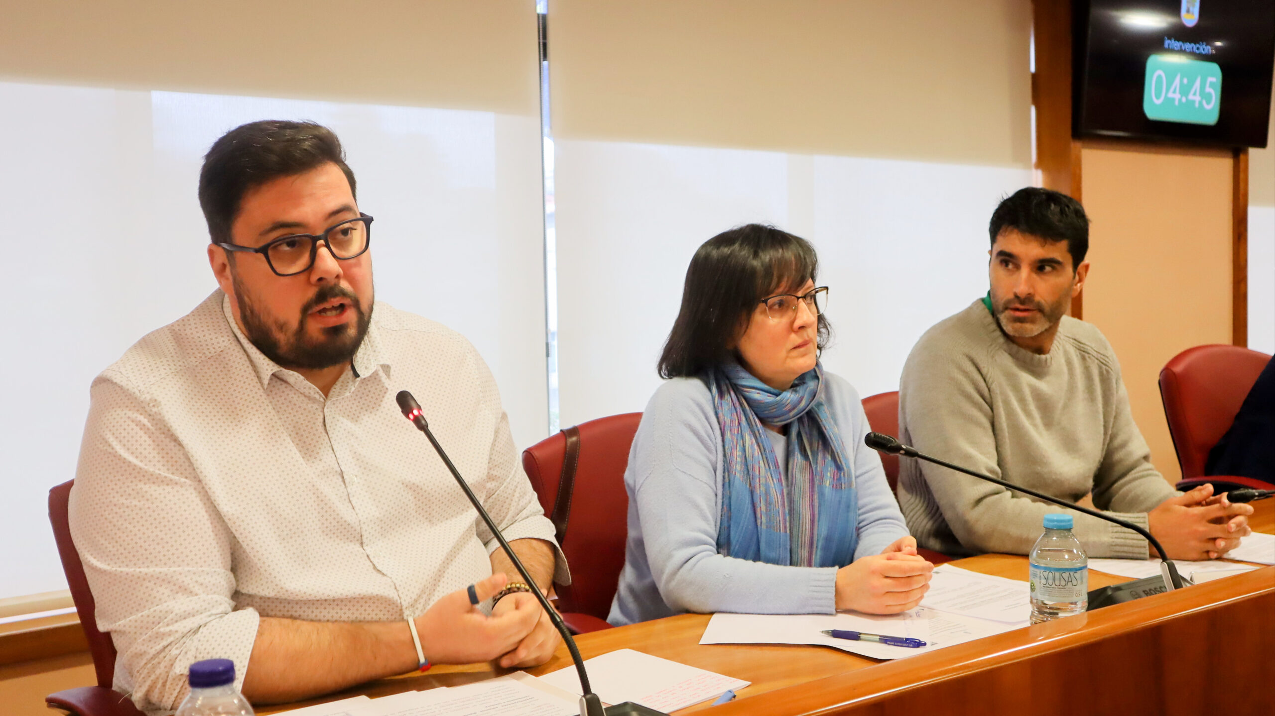 Foto_Xabier P. Igrexas, Ana Martínez e Filipe Abalde no Pleno