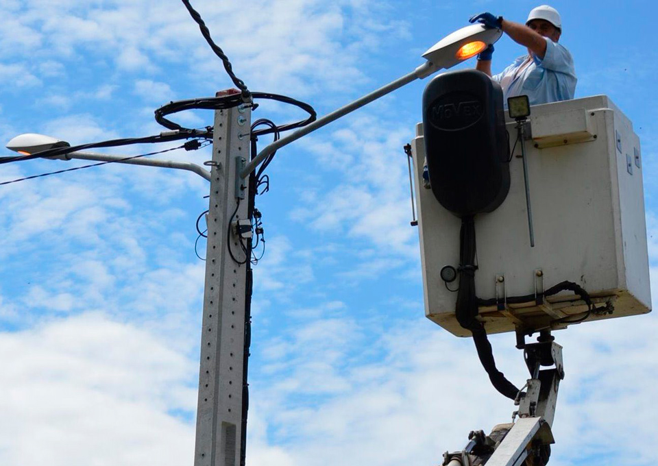 Imaxe da renovación do alumeado público de Tomiño