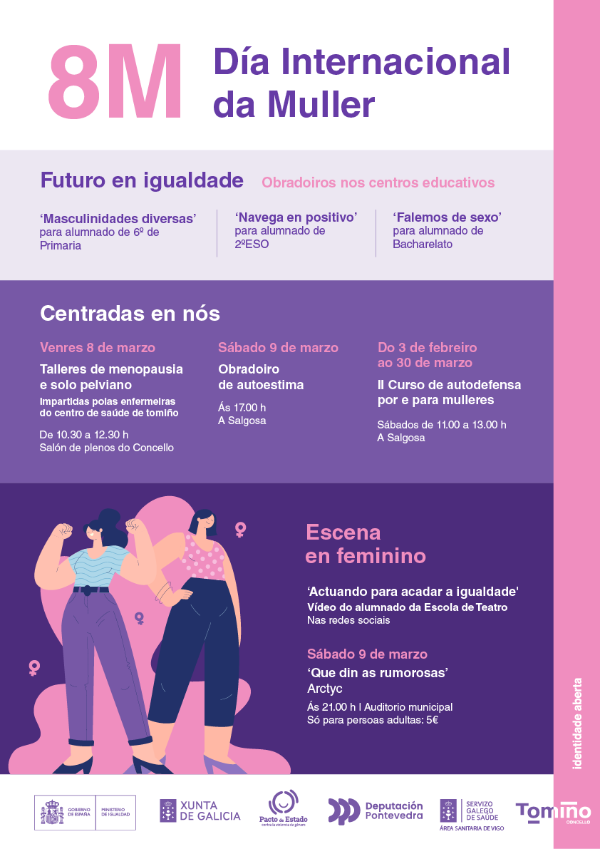 Tomiño reivindica a igualdade nas aulas e sobre o escenario no Día Internacional da Muller