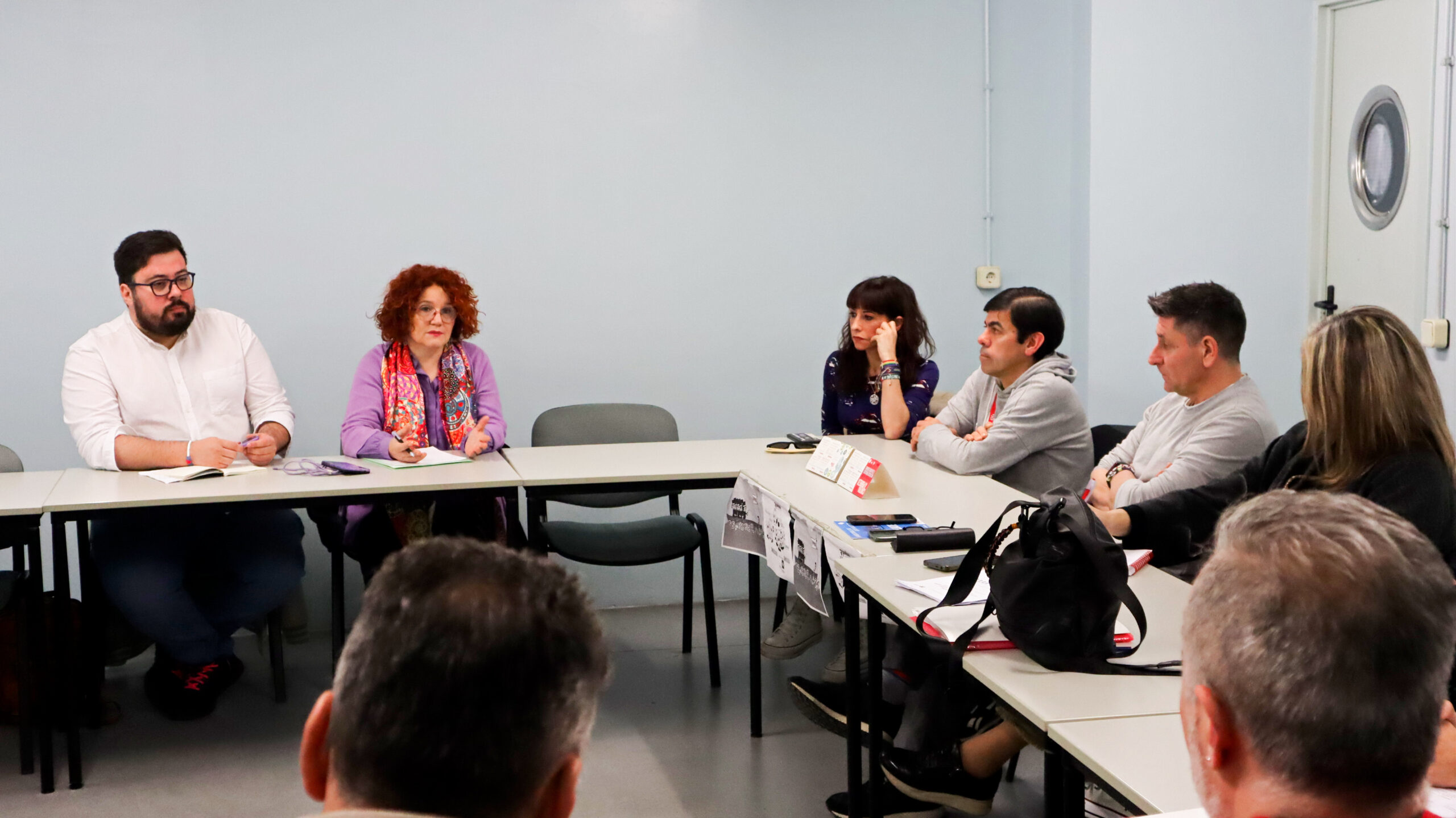 Xabier P. Igrexas e Montse Prado co Comité de Povisa