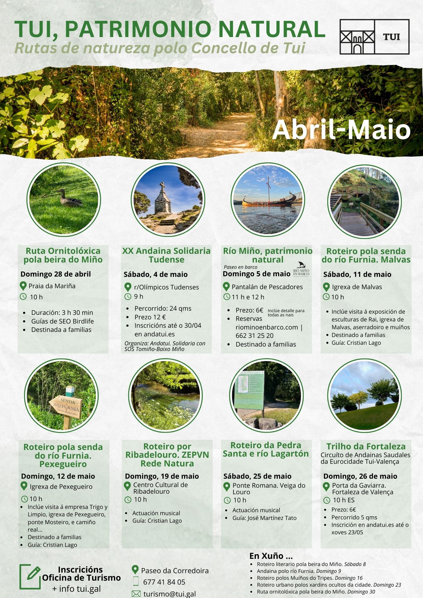 23042024 Rutas na Natureza Tui – Cartel