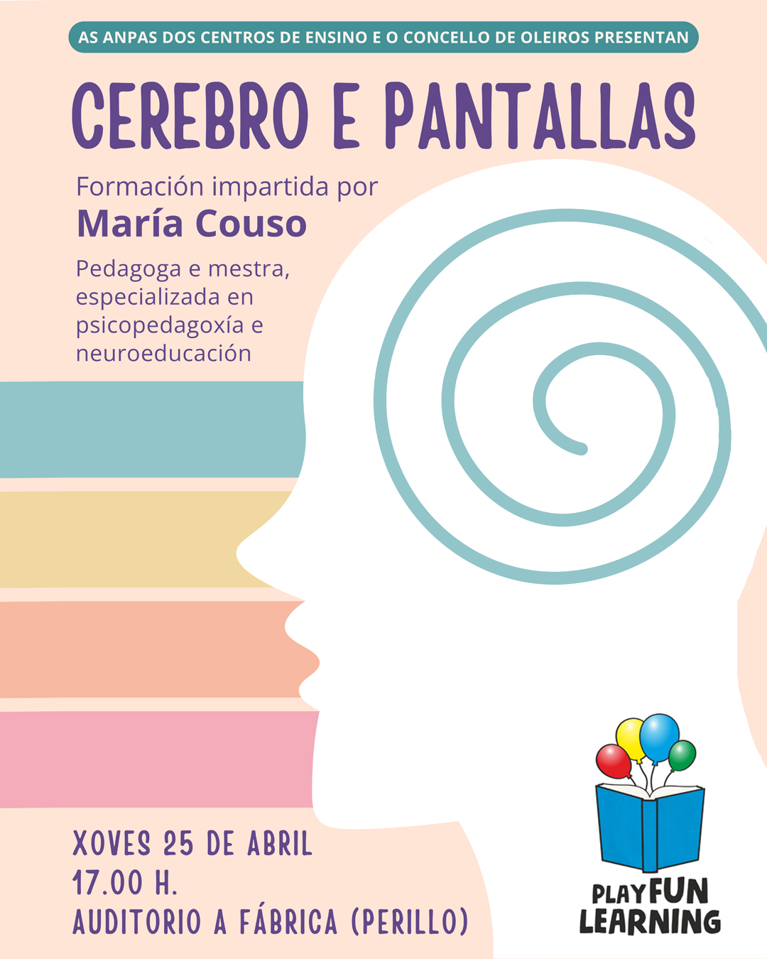 Cartel Cerebro e pantallas instagram
