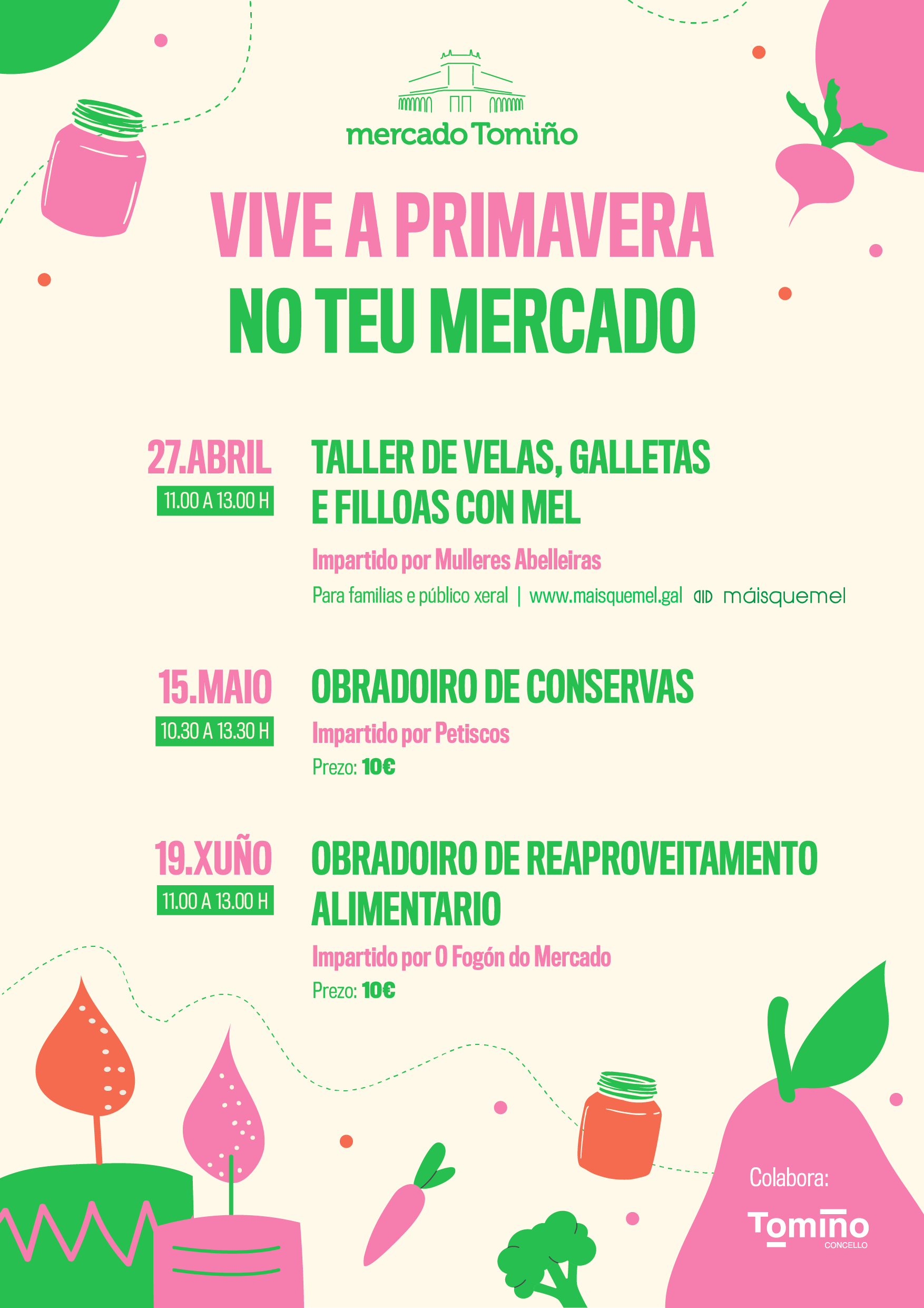 Obradoiros de tempada para achegar o Mercado de Tomiño á veciñanza