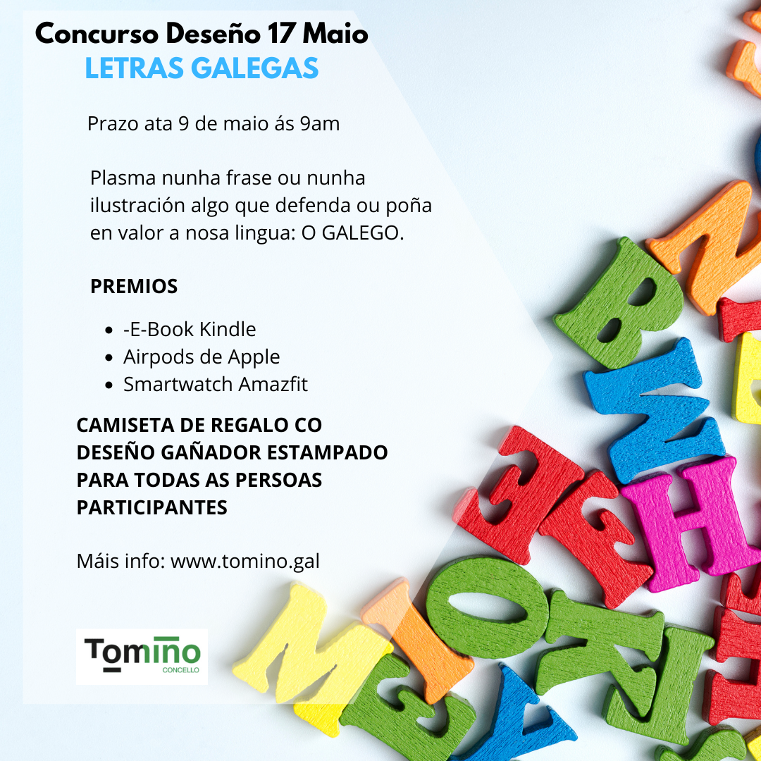 Tomiño busca unha imaxe creativa para conmemorar o Día das Letras Galegas