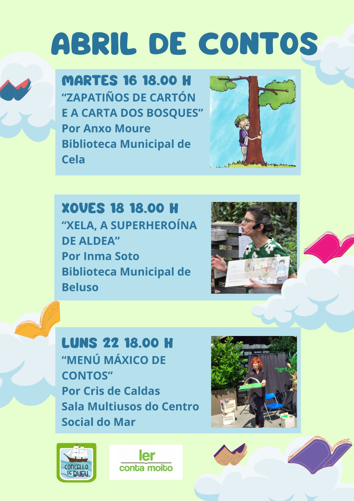 cartel programa ler conta moito