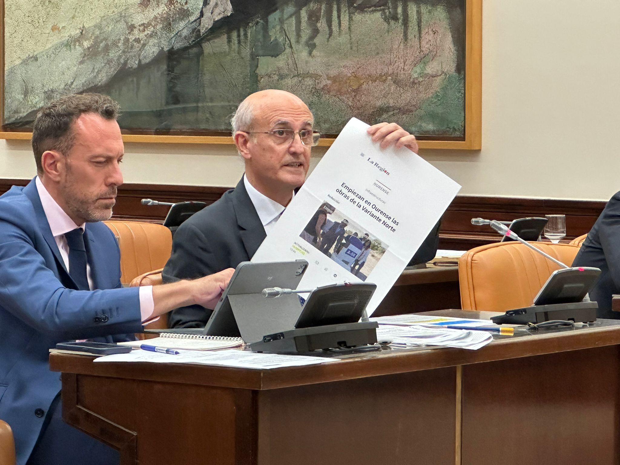 Foto Celso Delgado en el Congreso sobre infraestructuras de Ourense