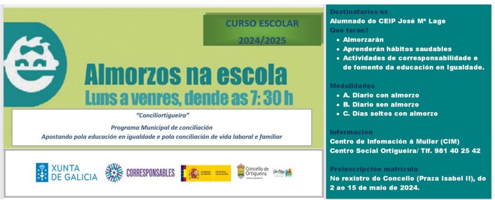 Preinscripcion Almorzo na Escola