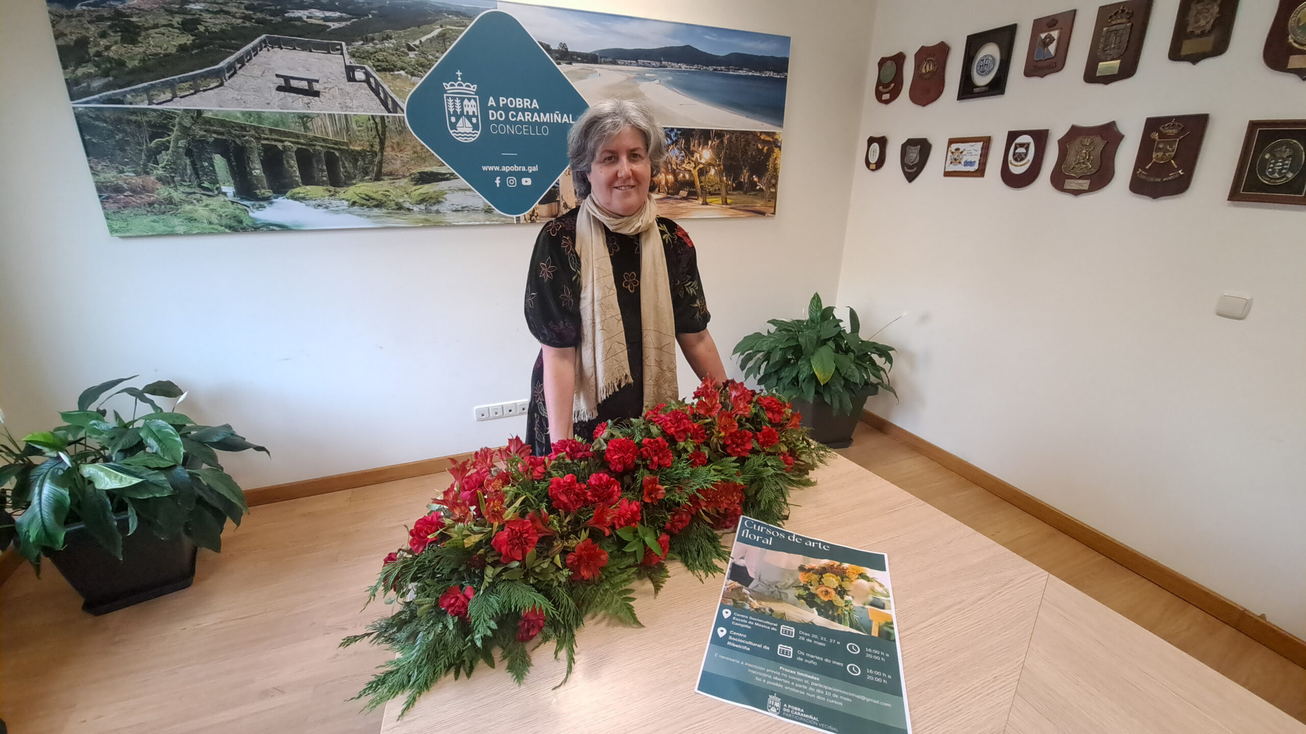 Presentación talleres arte floral. Maio de 2024