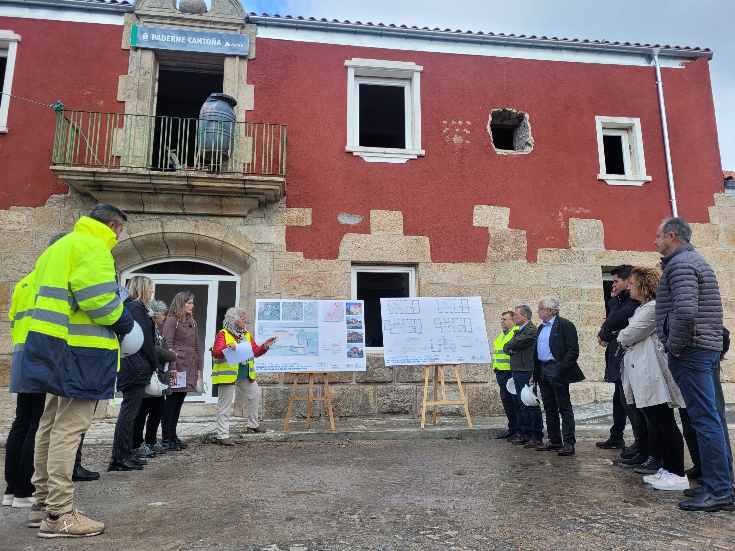 Visita ás obras de rehabilitación da antiga estación de tren de Cantoña – 2