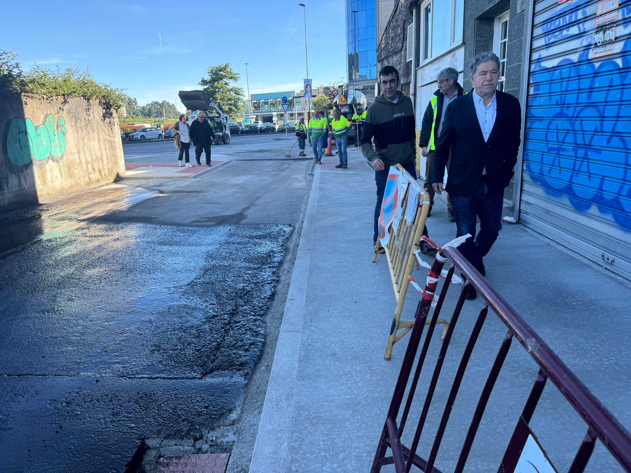 Visita do alcalde a Domingo de Andrade 1