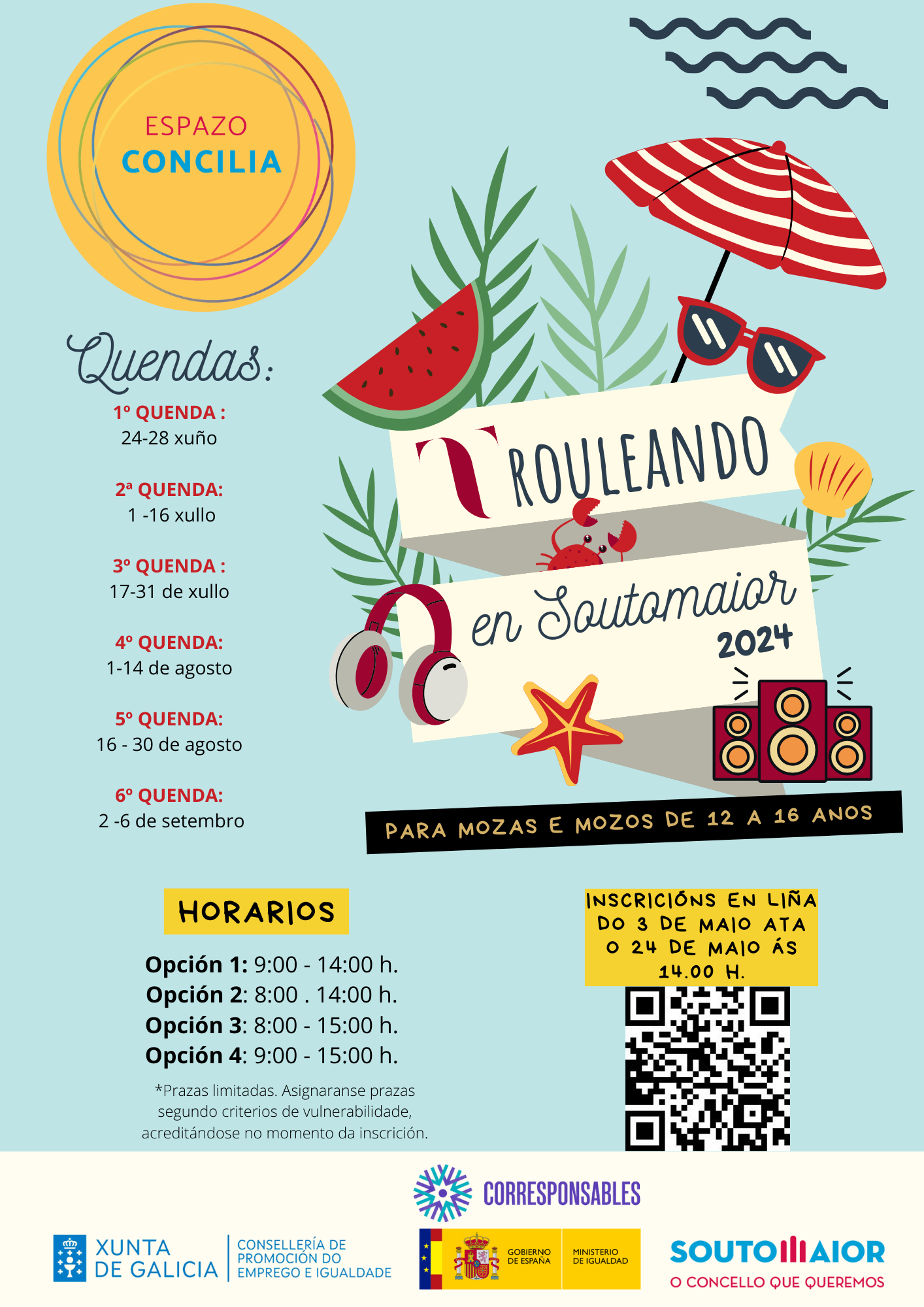 campamento de verán mocidade 12 a 16 anos