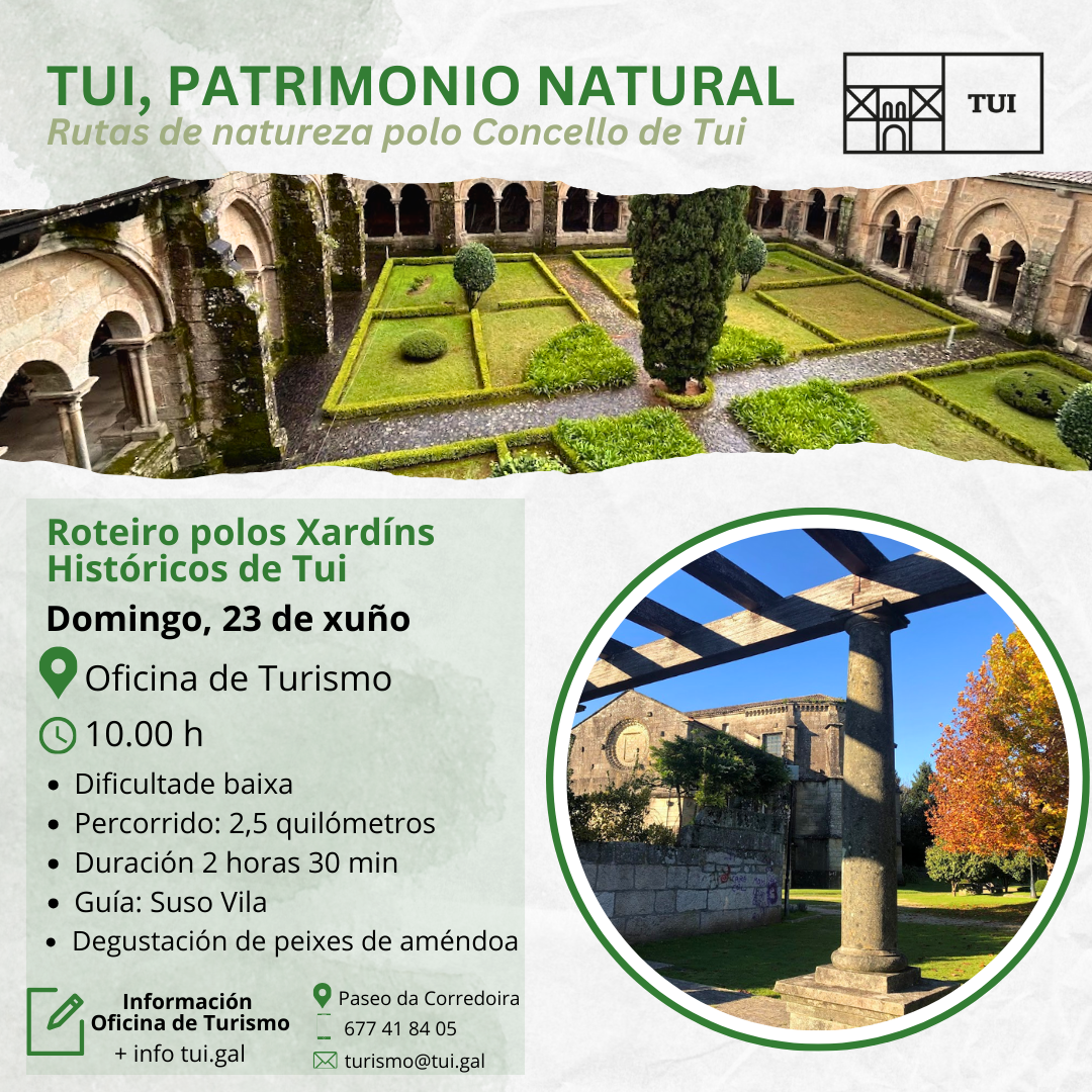 19062024 Roteiro polos xardíns históricos de Tui- Cartel