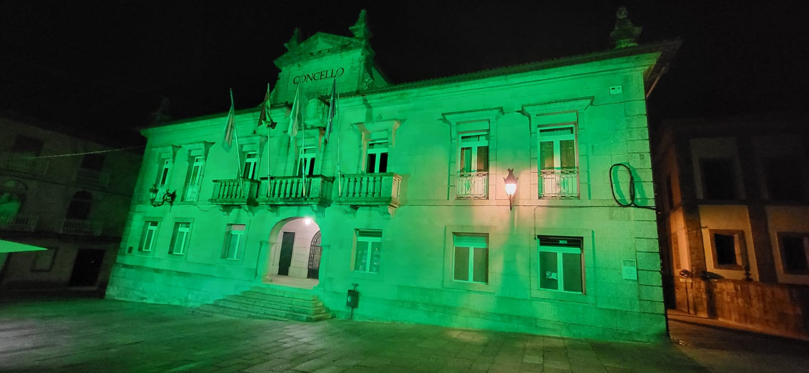 20062024 Casa do Concello iluminada de verde