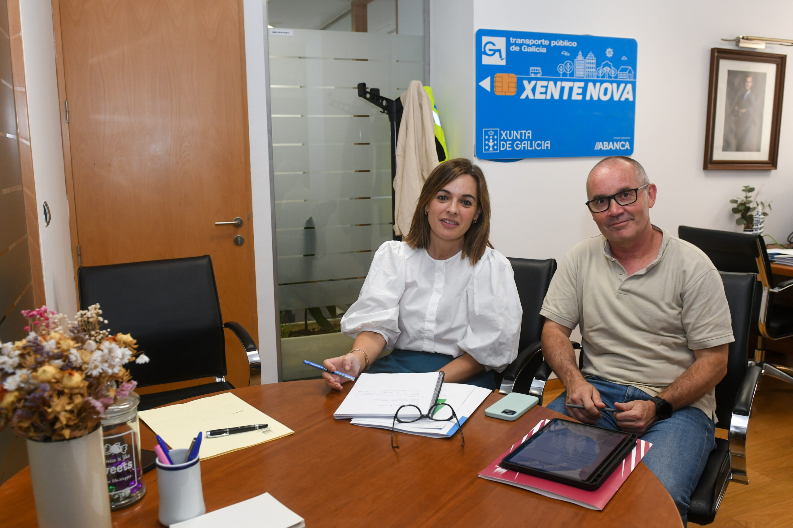 A directora xeral de Mobilidade, Judit Fontela, reúnese co conc