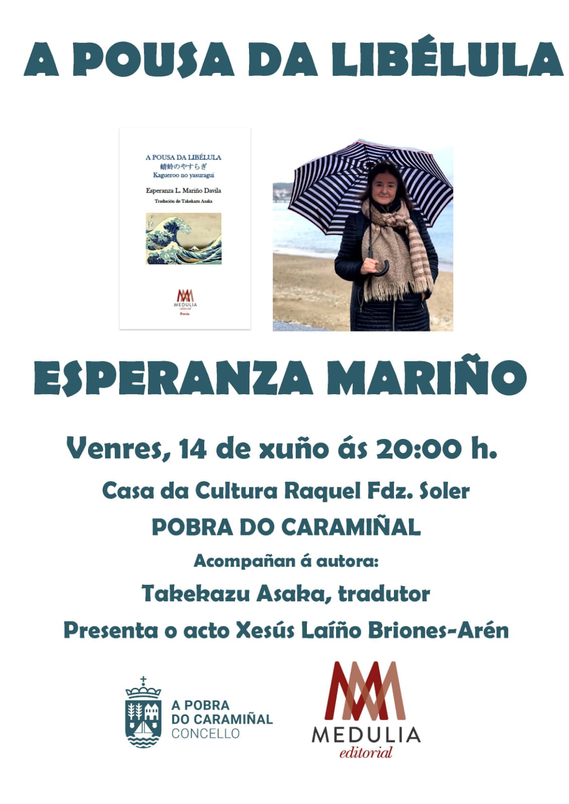 Cartel da presentación do libro A pousa da libélula (1)