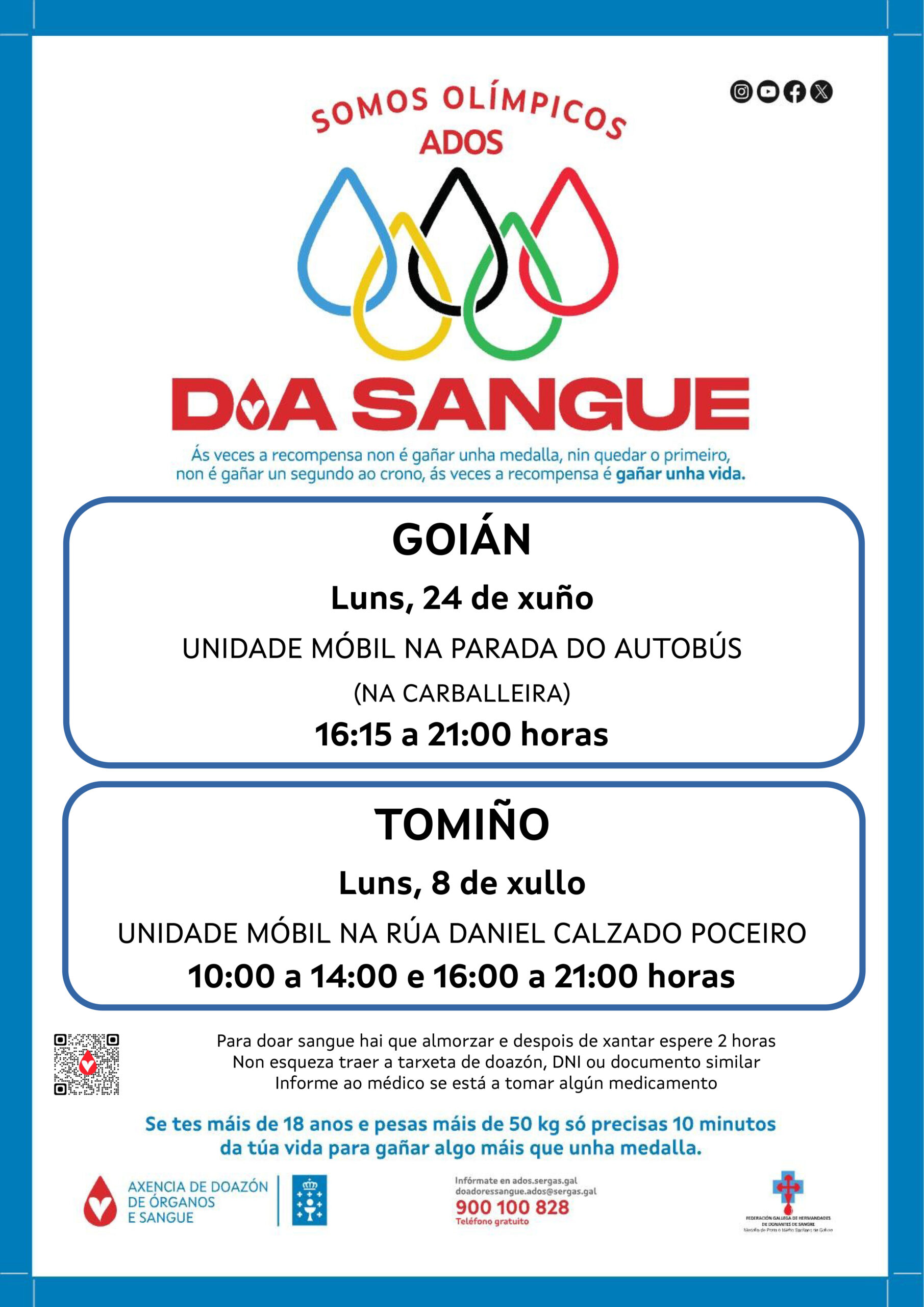 Nova cita da unidade móbil de doazón de sangue en Goián e Tomiño