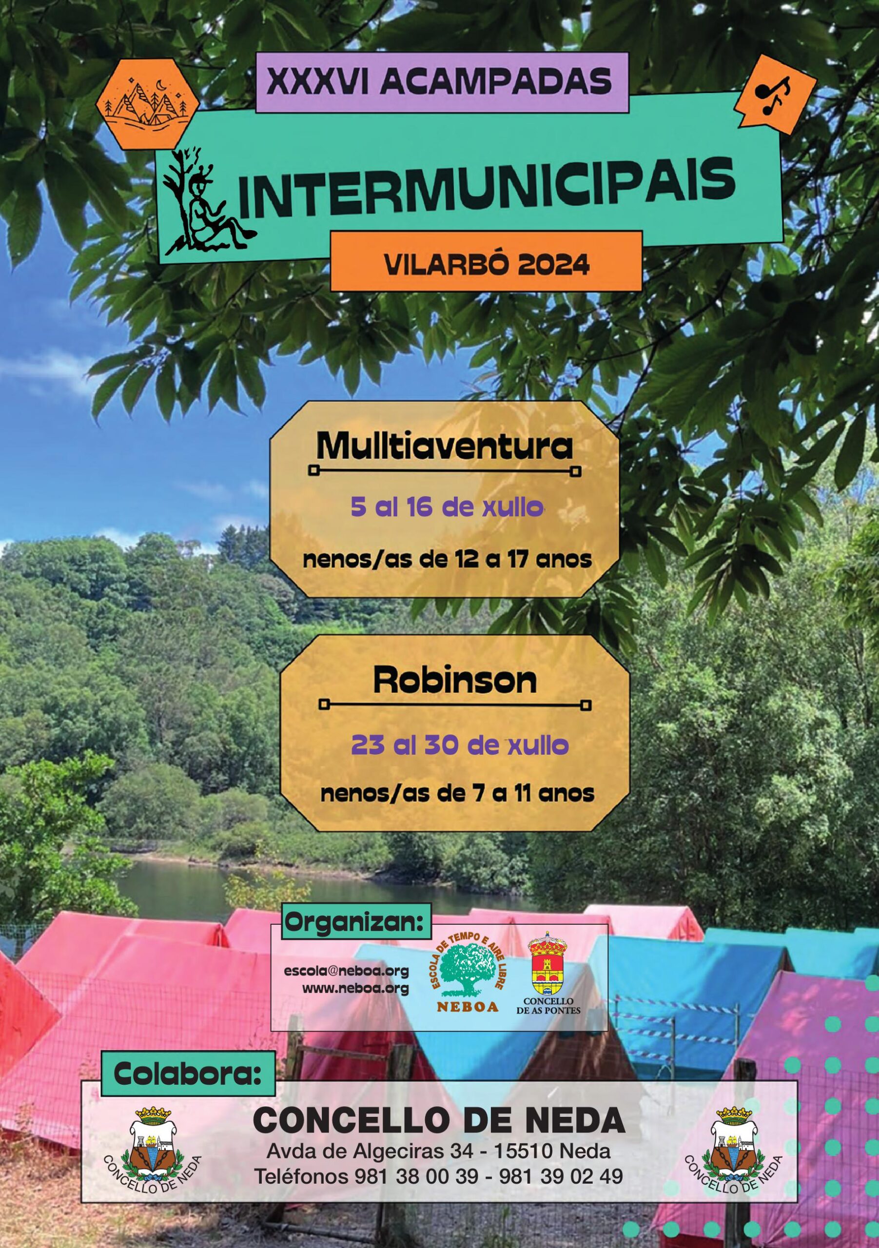 cartel acampadas intermunicipais