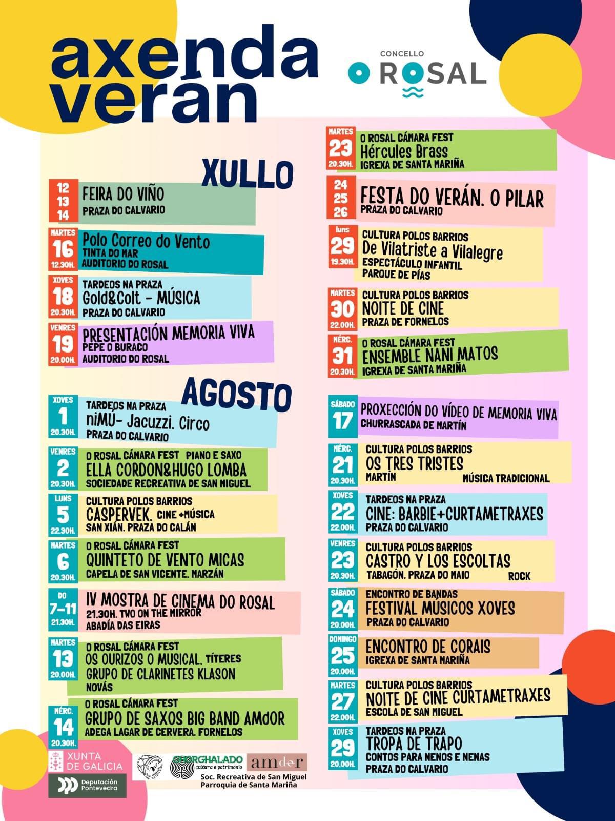 Axenda de Verán O Rosal