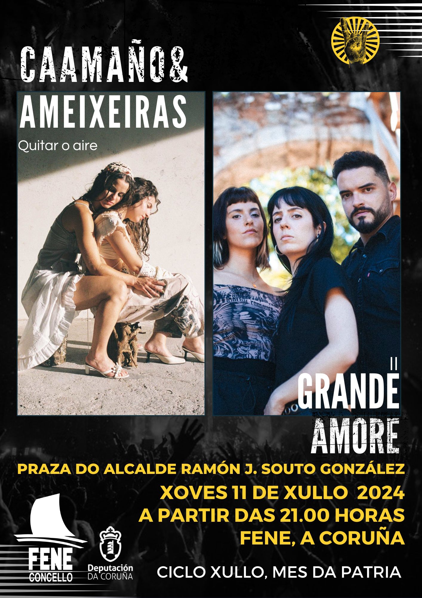 CARTAZ CONCERTO CAAMAÑO GRANDE AMORE