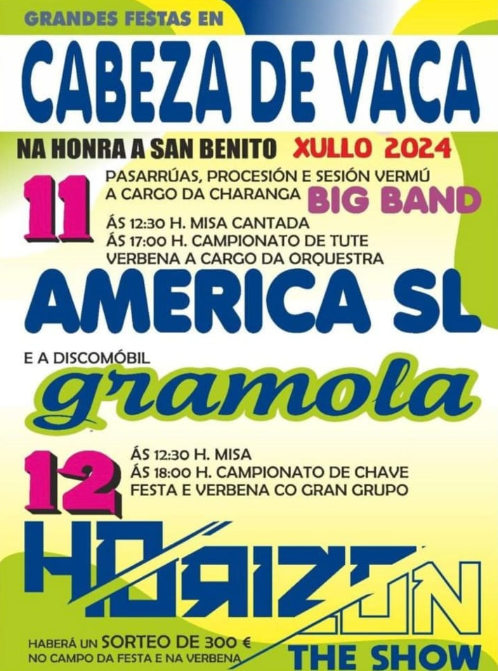 Cartel Festas Cabeza de Vaca