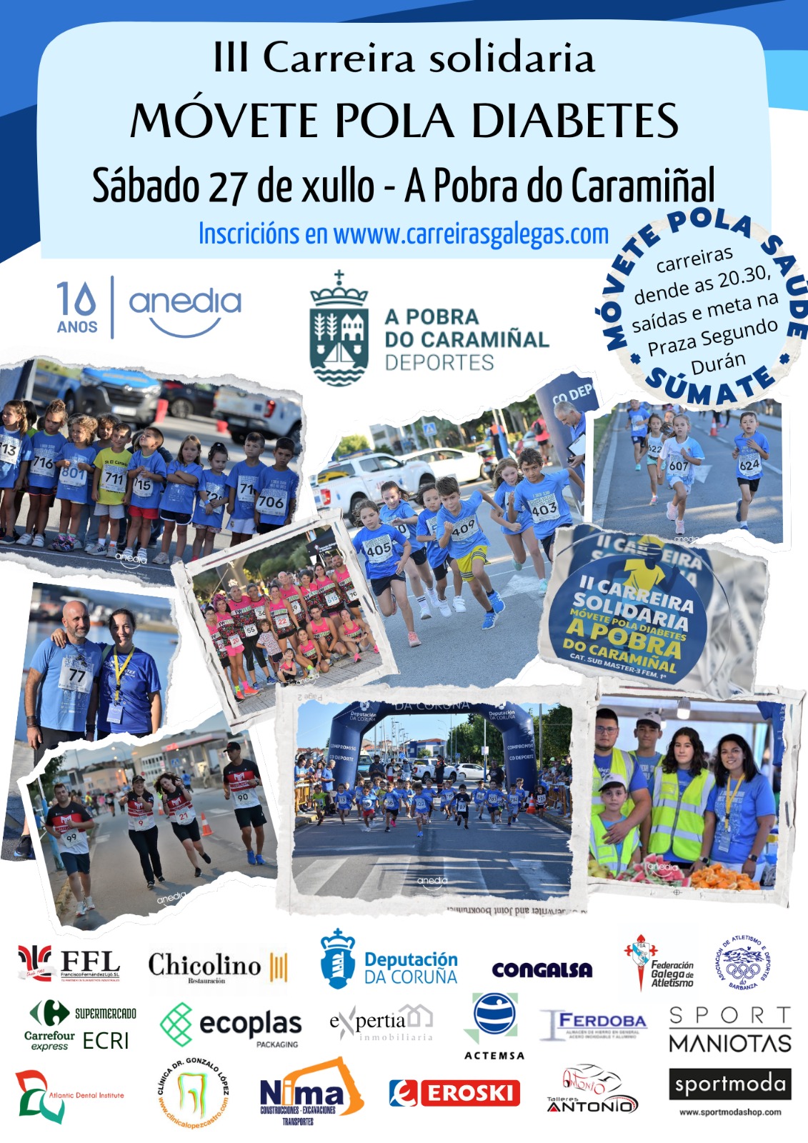 Cartel da III Carreira Solidaria Móvete pola Diabetes (1)