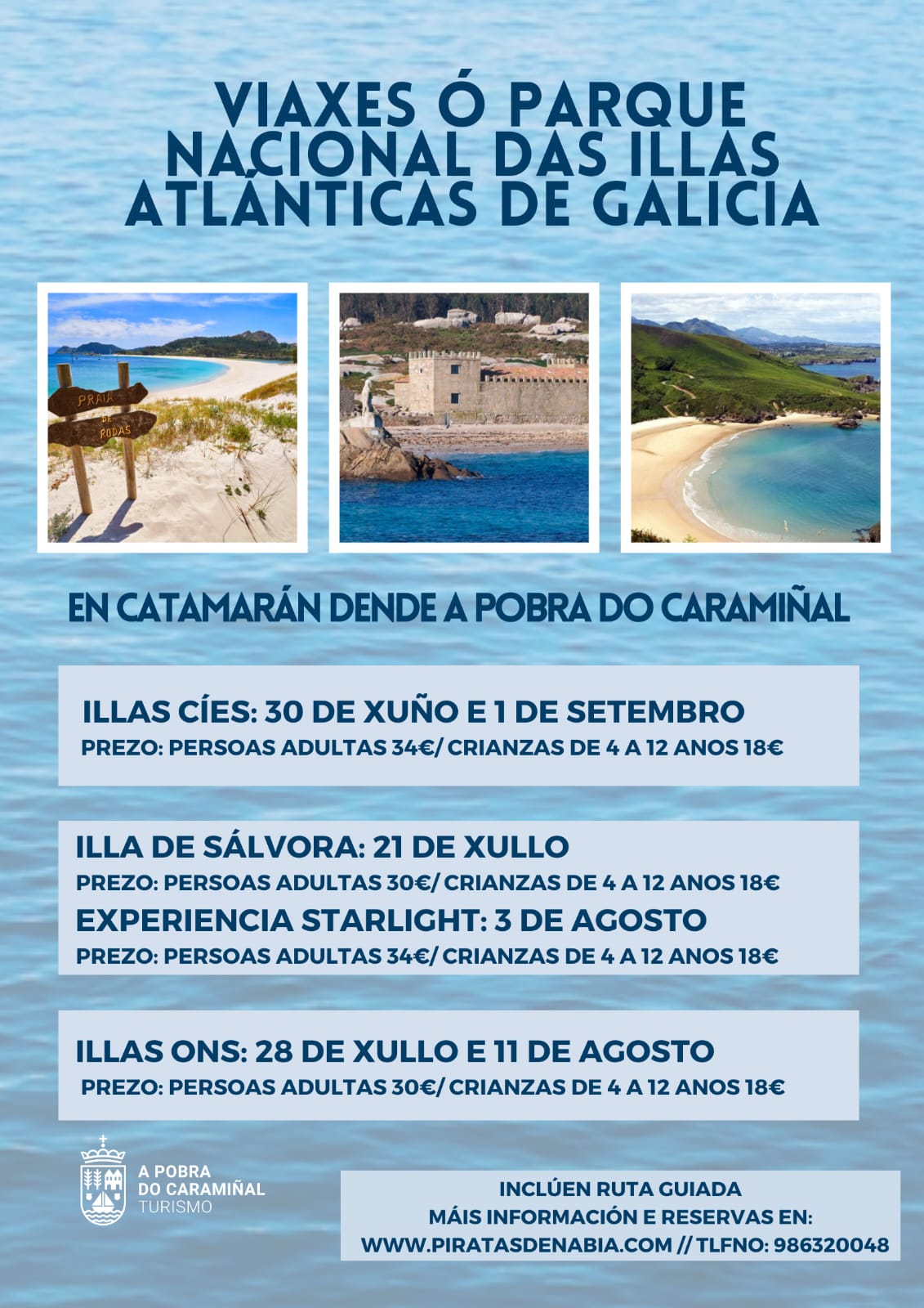 Cartel das viaxes ao Parque Nacional Marítimo-Terrestre das Illas Atlánticas 2024 (1)