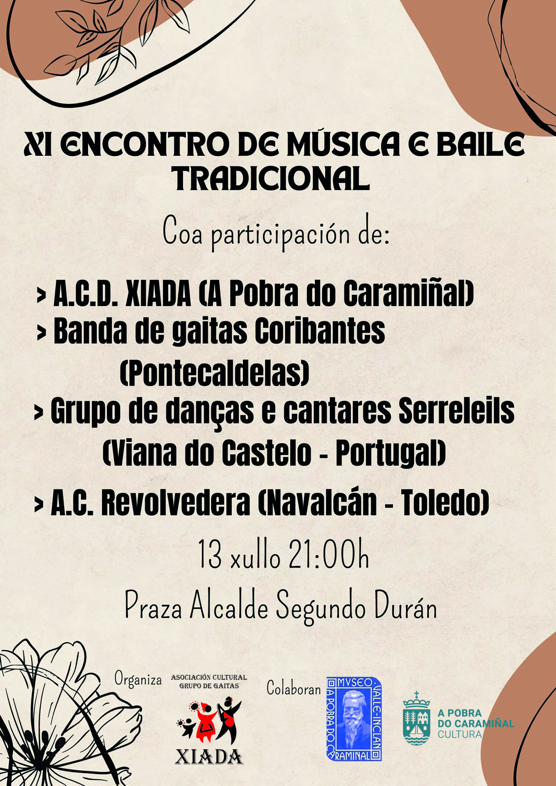Cartel do XI Encontro de Música e Baile Tradicional