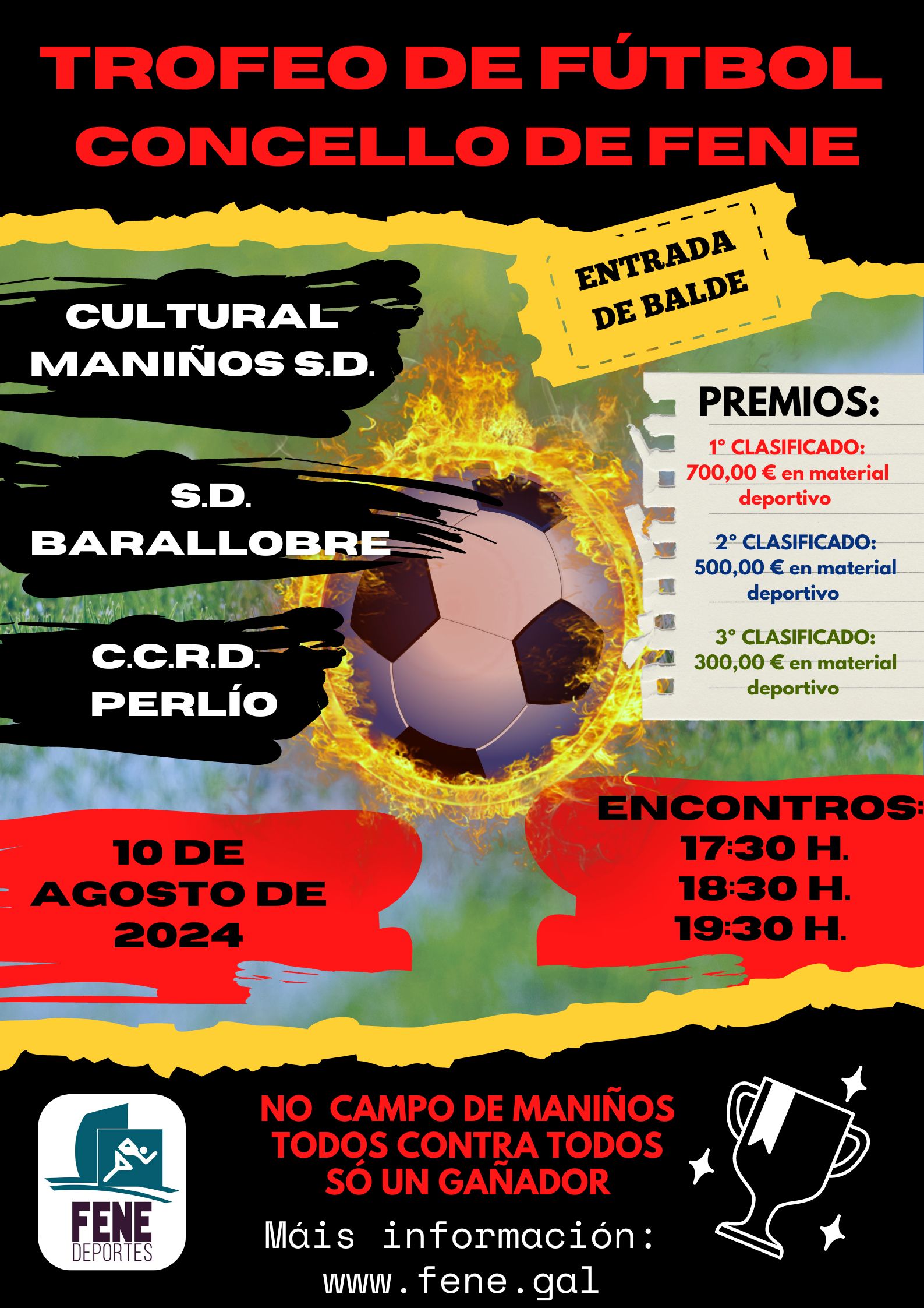 TROFEO DE FUTBOL CONC.FENE 2024 con premios