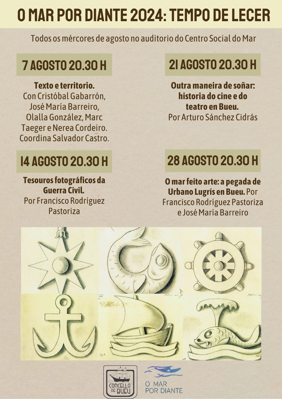 cartel o mar por diante