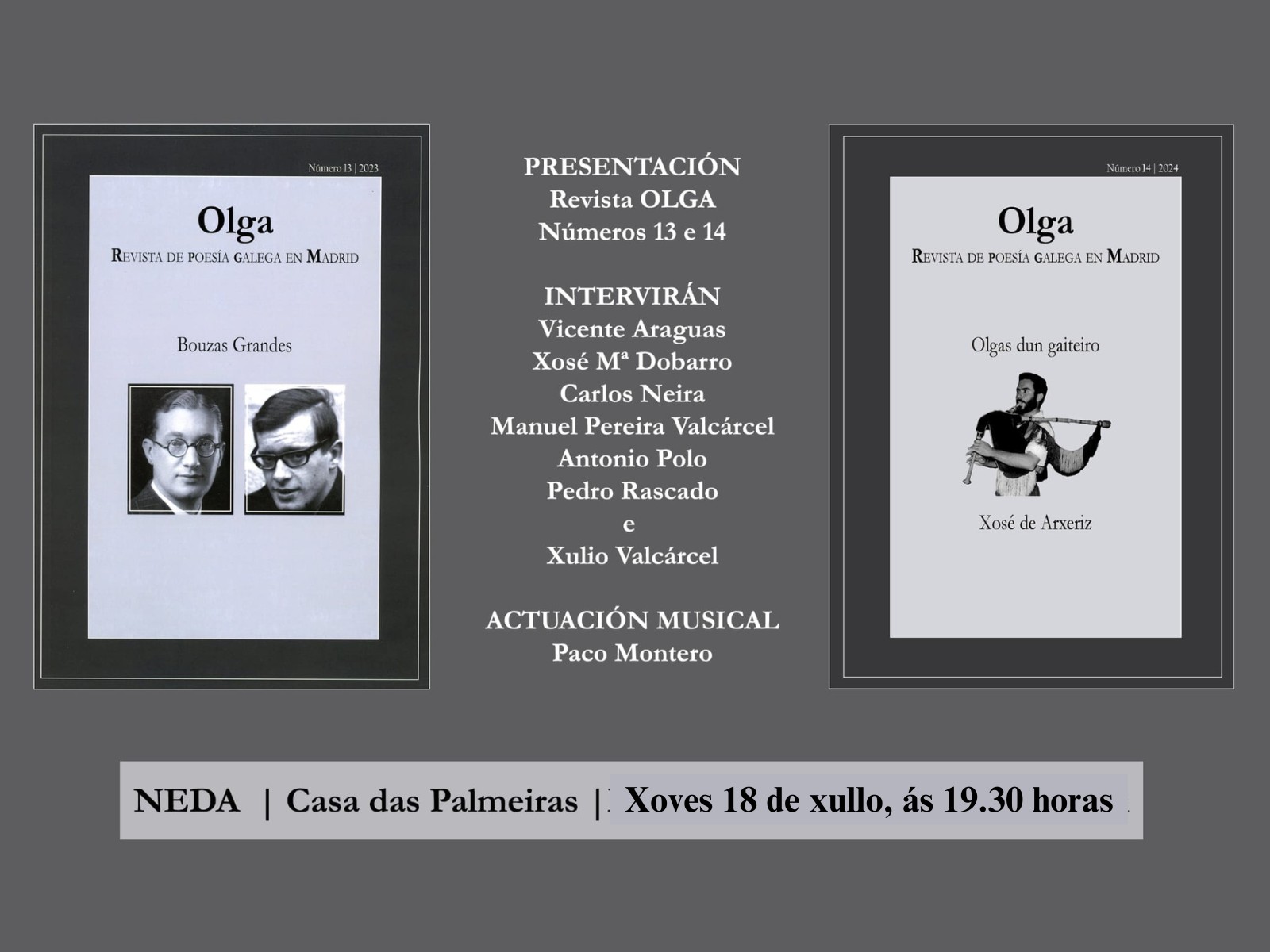 cartel presentación revista Olga