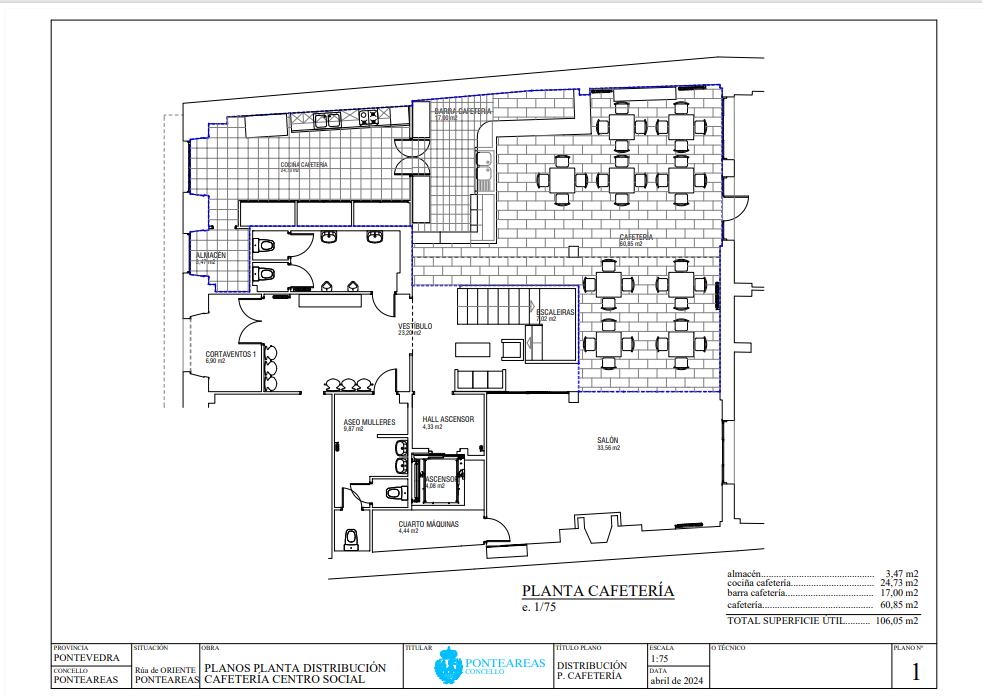 plano cafetería centro social