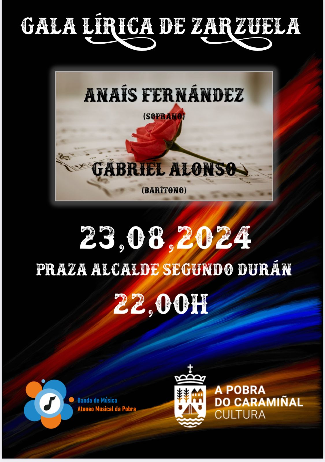Cartel da Gala Lírica de Zarzuela. Verán Cultural 2024