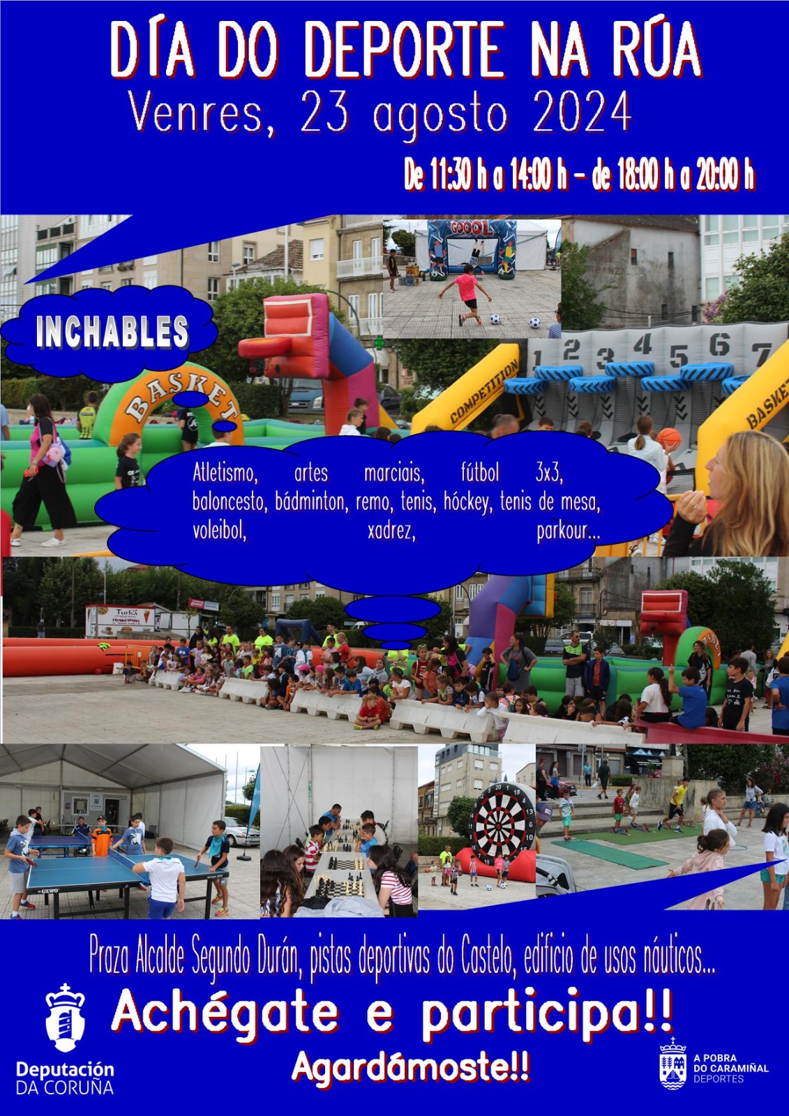 Cartel do Día do Deporte na Rúa 2024