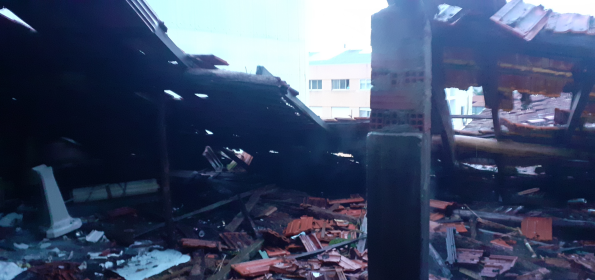 INCENDIO na rúa Álvarez de Sotomayor, Carballo